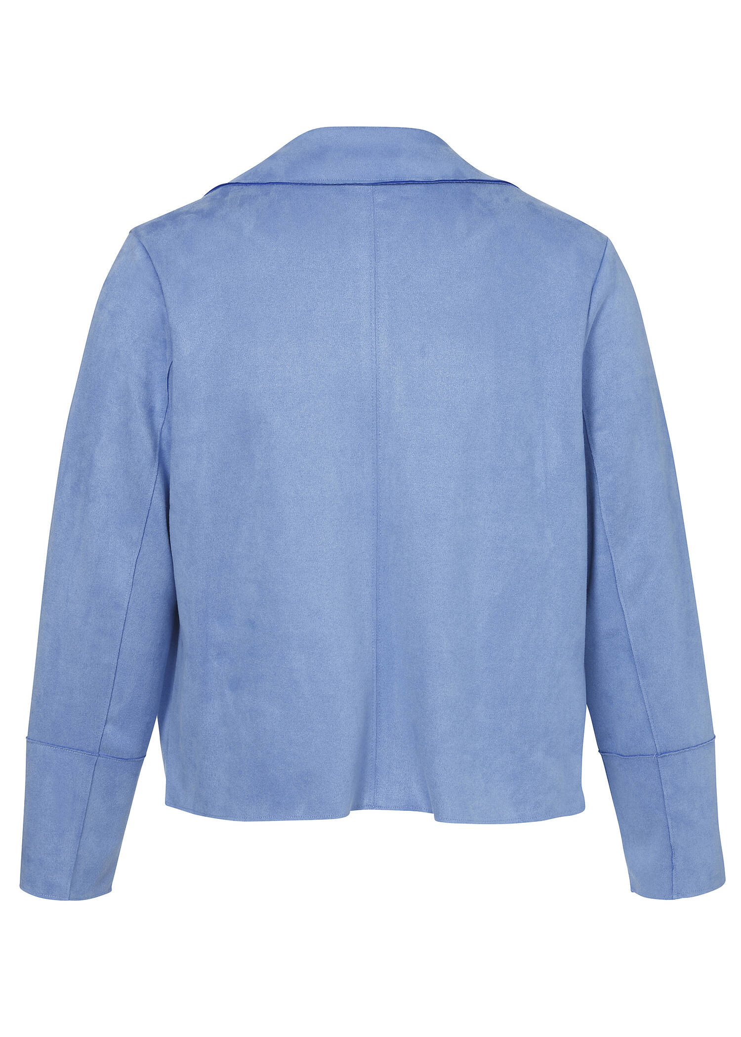 Kurze Reversjacke aus veganem Velours-Leder /