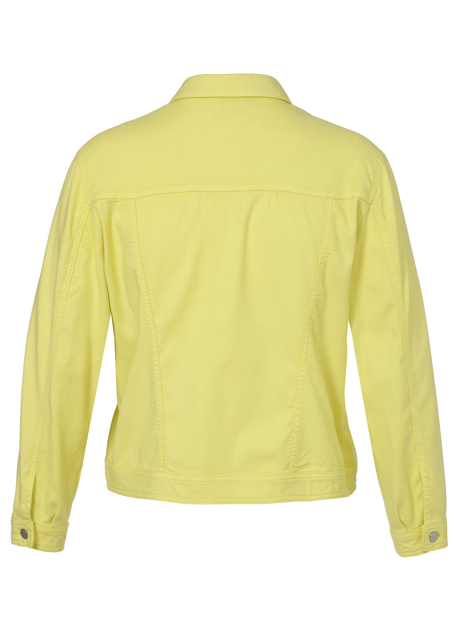 Farbige Jeansjacke mit modischem Crash-Effekt / 