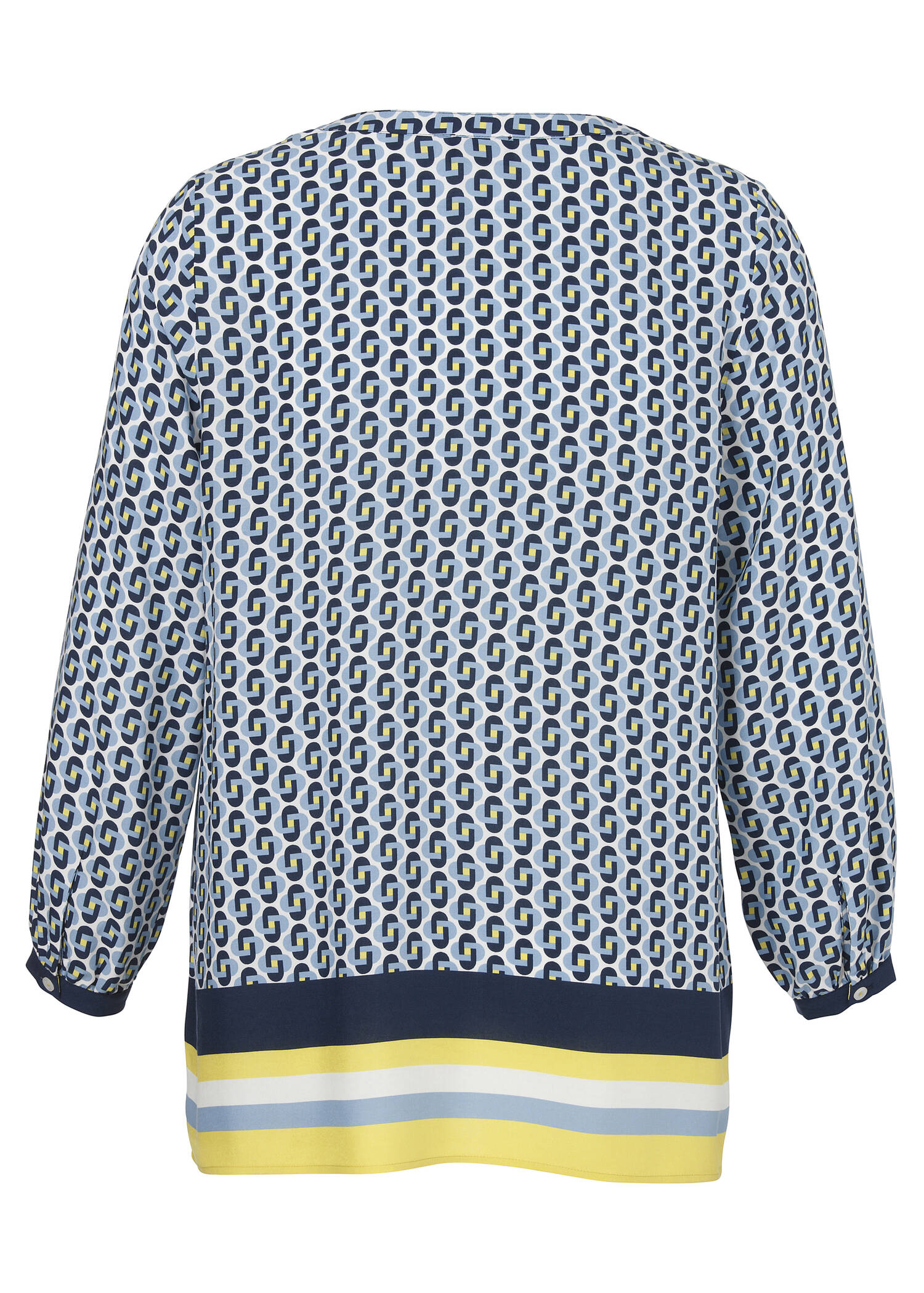 Fließende Viskosebluse mit Allover-Print /