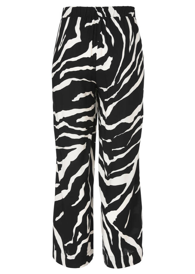 Luftige Viskose-Schlupfhose mit Zebramuster / 
