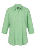 Edle 3/4-Arm Hemdbluse im Baumwoll-Leinen-Mix / 