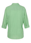 Edle 3/4-Arm Hemdbluse im Baumwoll-Leinen-Mix / 