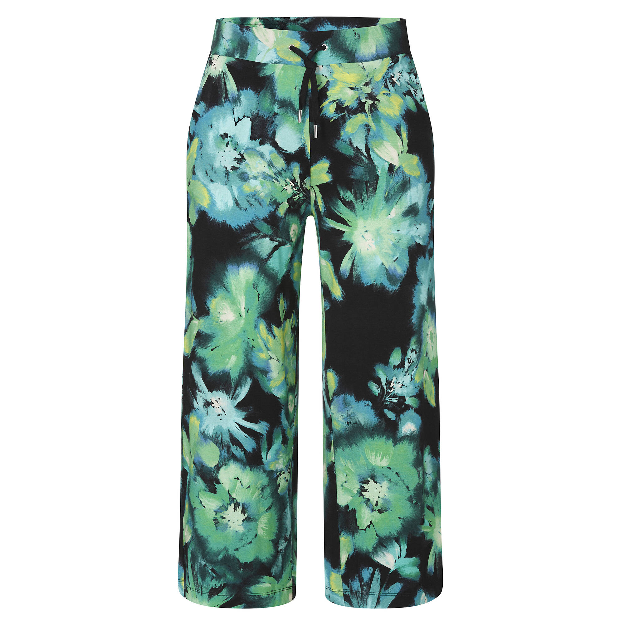 Modische Jersey Schlupfhose Flower Festival mit weitem Bein