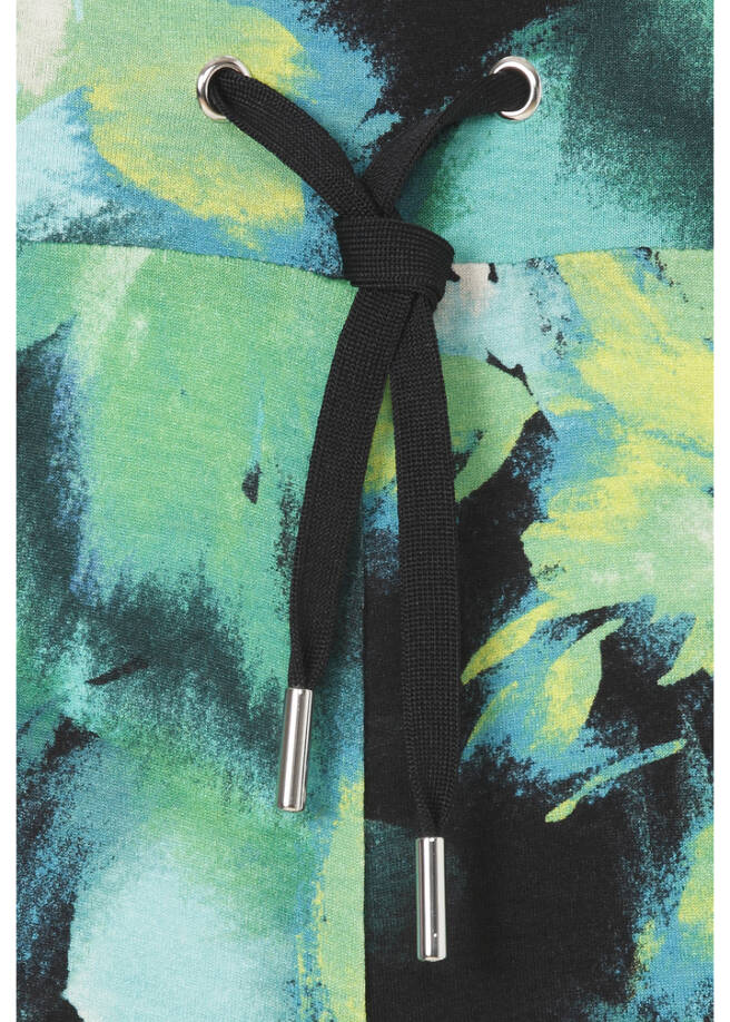 Modische Jersey Schlupfhose Flower Festival mit weitem Bein / 