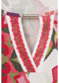 Feminines Print-Shirt mit Gummizugsaum / 