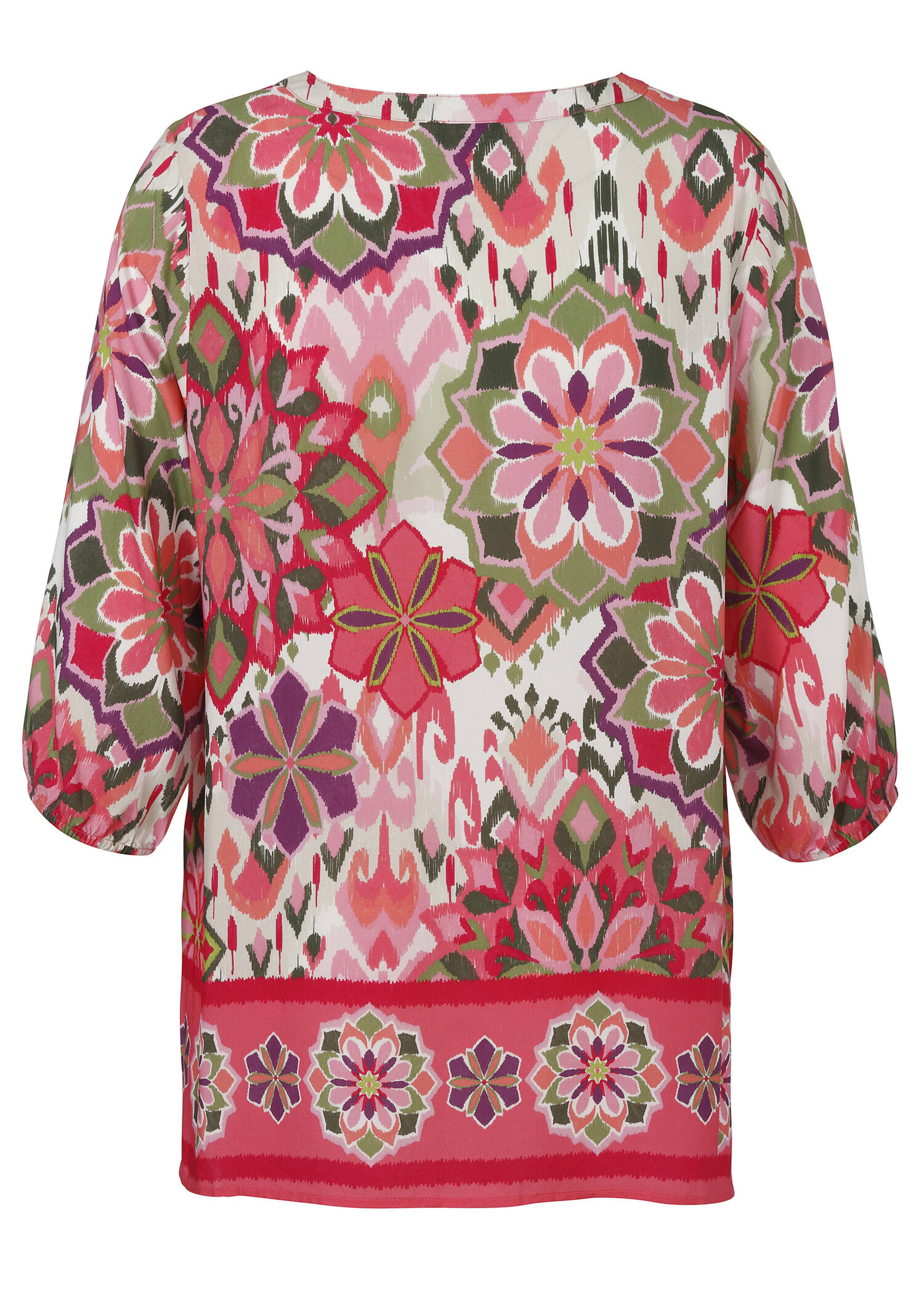 3/4-Arm-Print Tunika aus zarter Viskose /