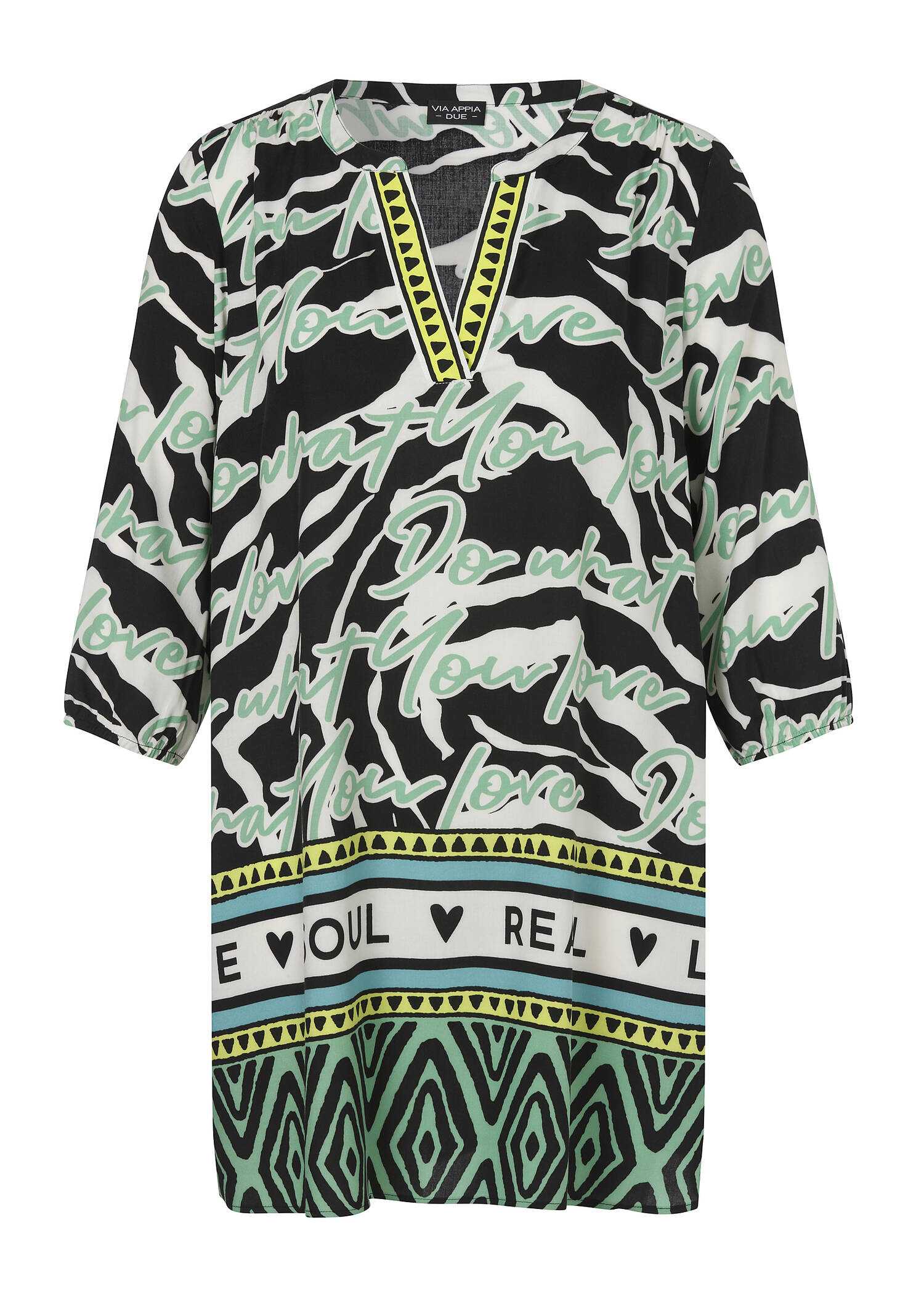 Fließende Viskose-Long-Tunika Summer Festival / 