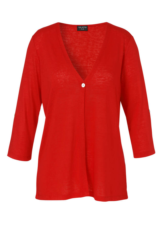 Leichte Feinstrickjacke mit Strukturmuster / 