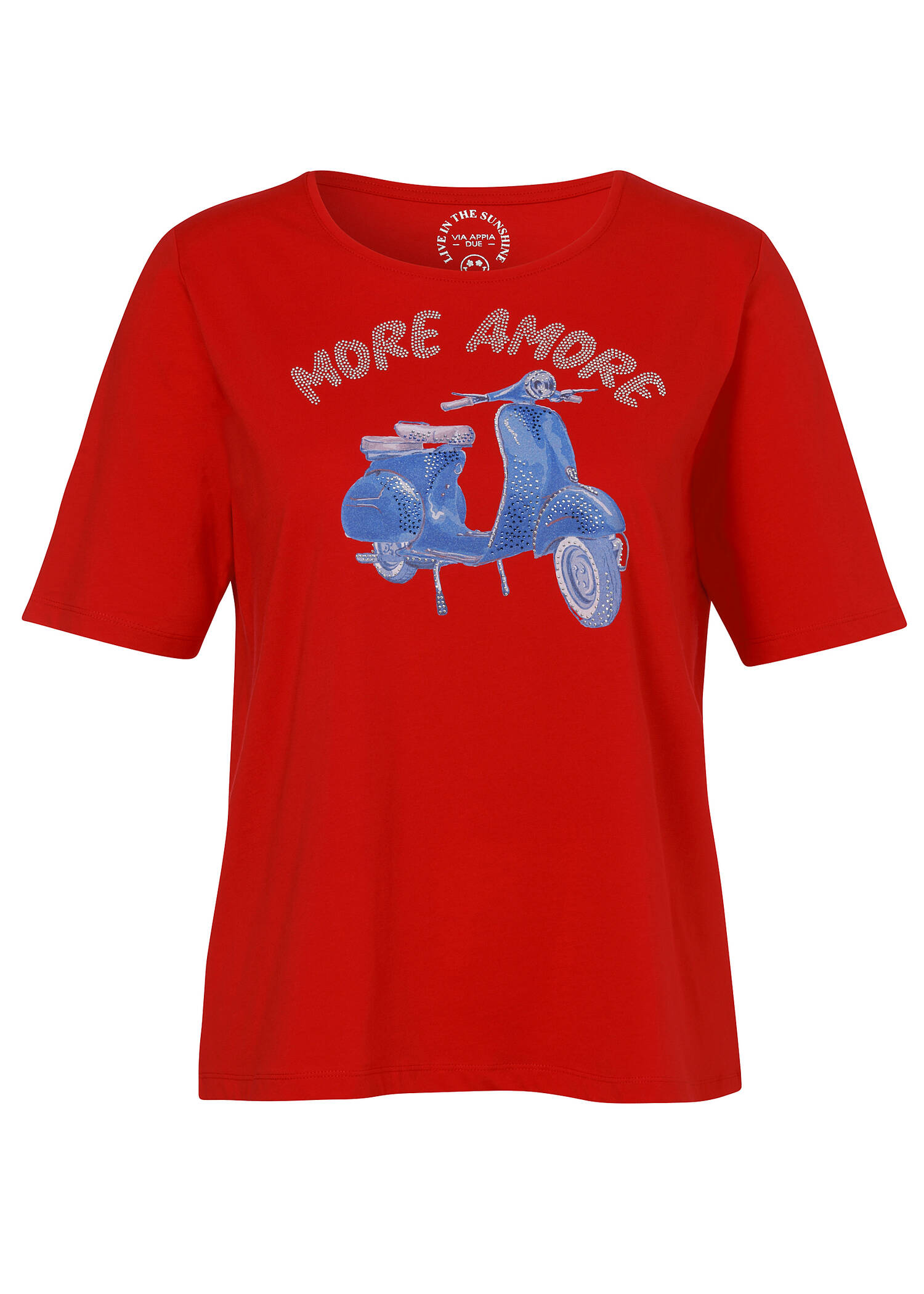 Softes Baumwoll-Shirt mit geschmücktem Vespa-Motiv /