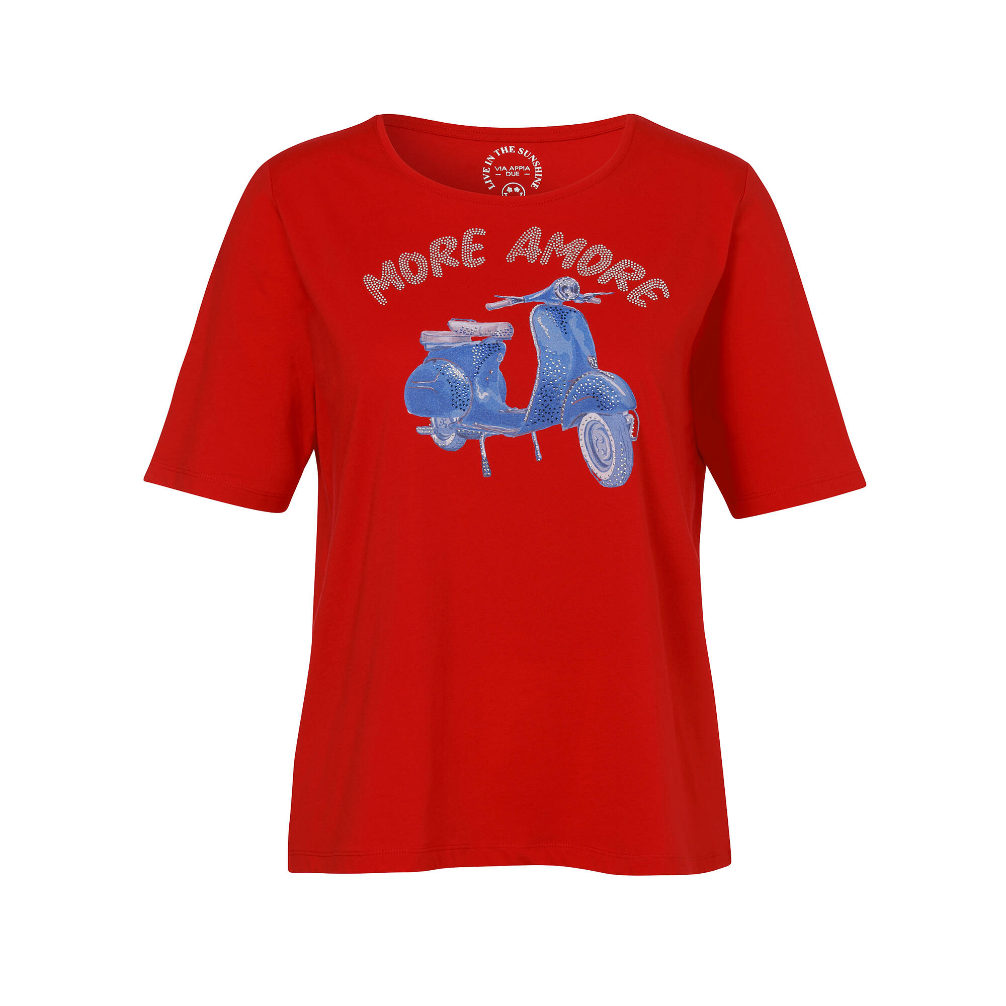 Softes Baumwoll-Shirt mit geschmücktem Vespa-Motiv