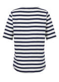 Softes Baumwoll-Shirt mit Streifen und Letter-Print / 