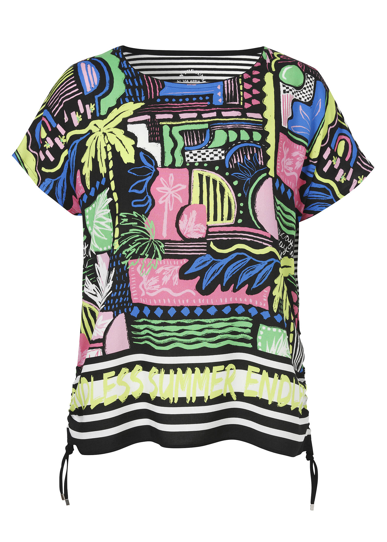 Mustermix Blusenshirt mit Ringelrücken /