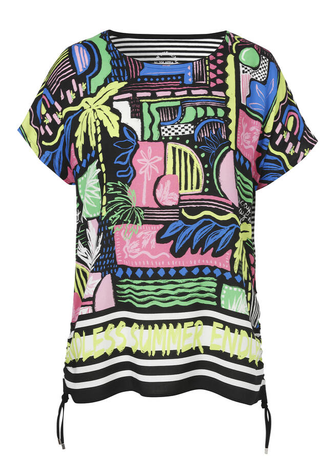 Mustermix Blusenshirt mit Ringelrücken / 