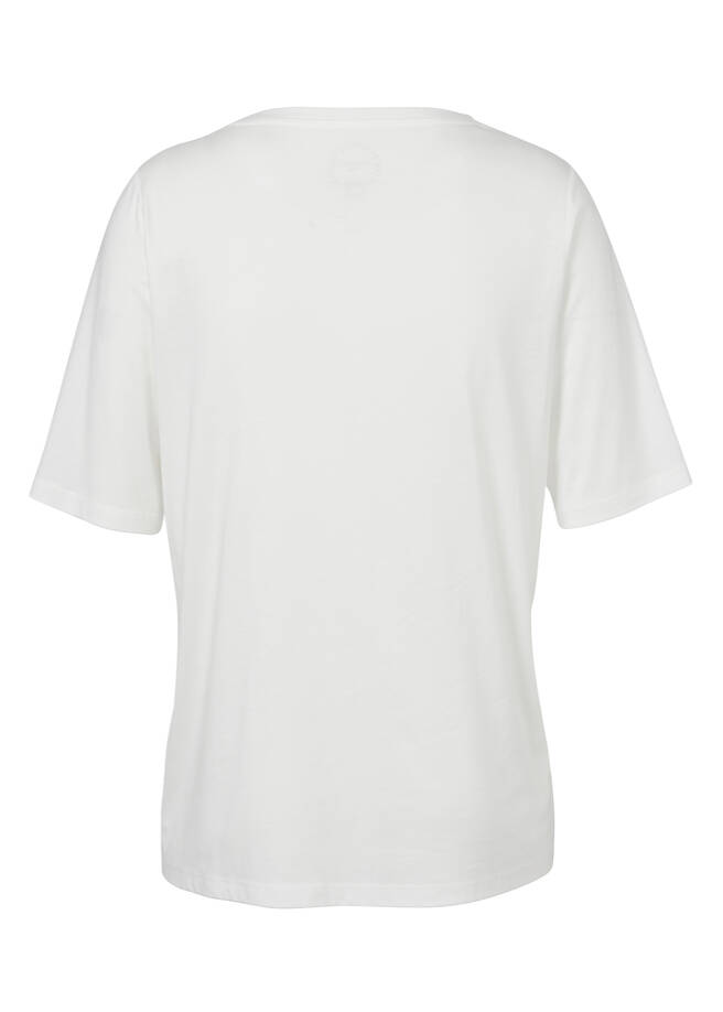 Softes Shirt mit geschmücktem Letter-Print / 