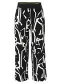 7/8 Viskose-Jersey Print Hose mit weitem Bein / 