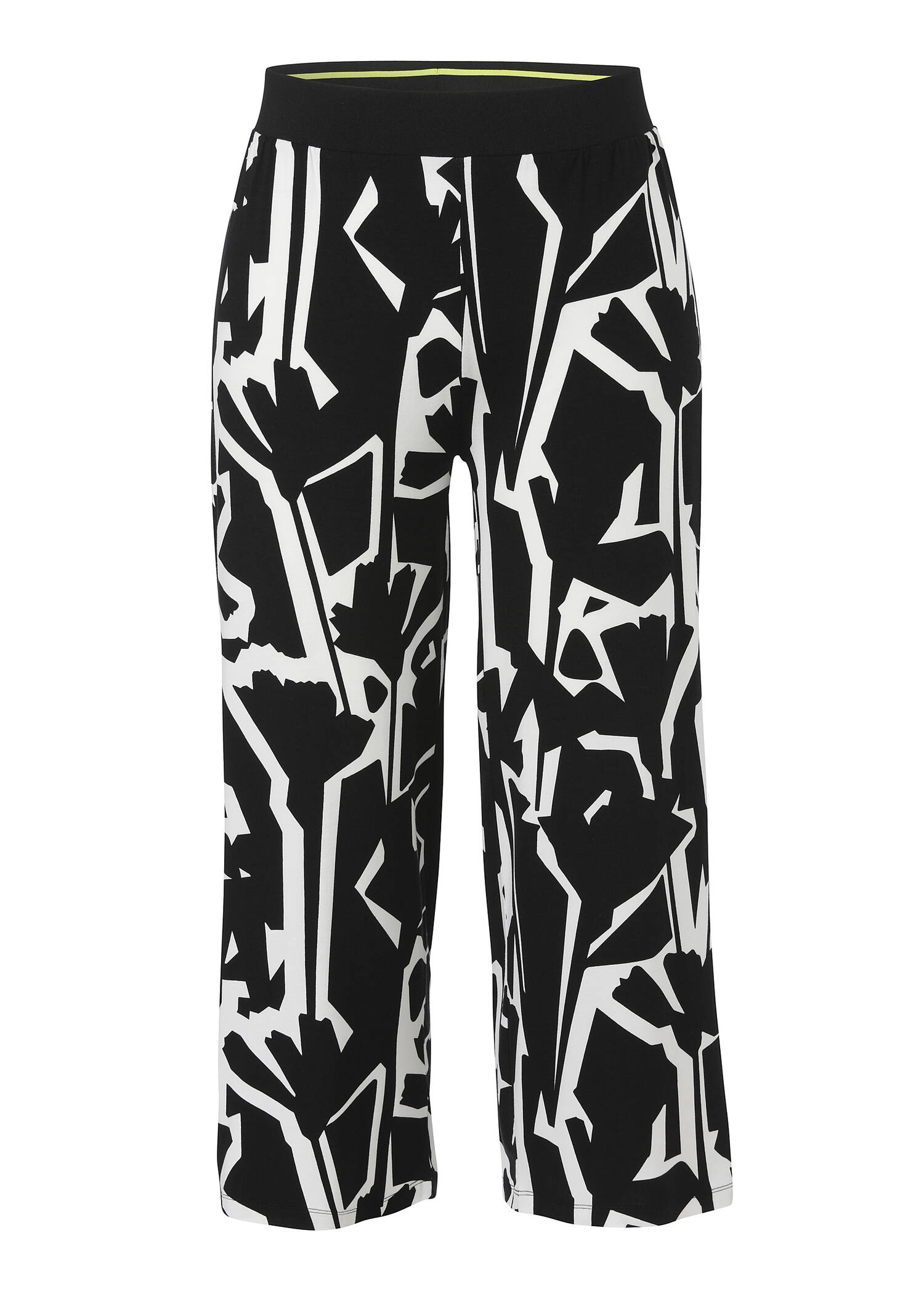 7/8 Viskose-Jersey Print Hose mit weitem Bein /