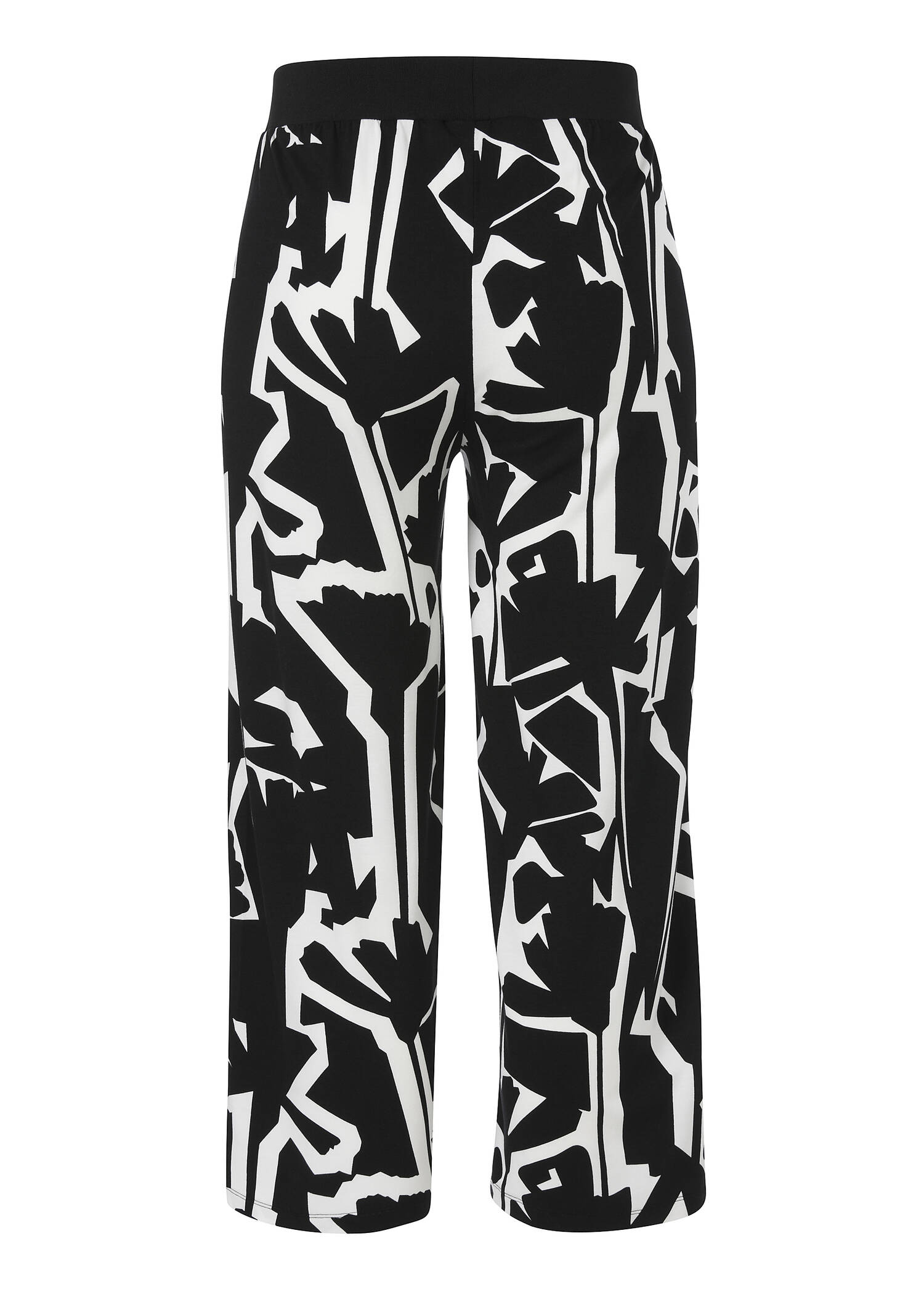 7/8 Viskose-Jersey Print Hose mit weitem Bein /