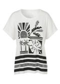 Softes T-Shirt mit geschmücktem Print Black & White / 