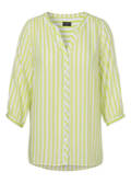 Längsgestreifte 3/4-Arm Viskose-Bluse / 