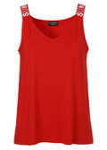 Chices Viskose-Jersey Sommer-Top mit V Ausschnitt / 