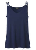 Chices Viskose-Jersey Sommer-Top mit V Ausschnitt / 