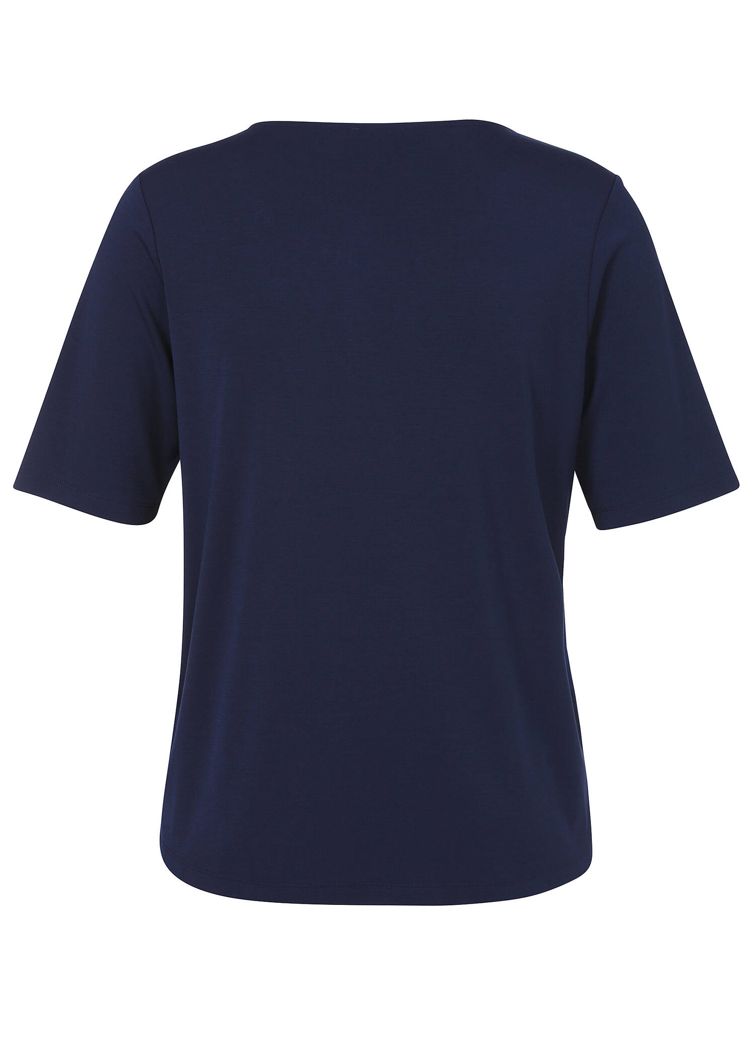 Viskose-Jersey Shirt mit geschmücktem Ausschnitt /