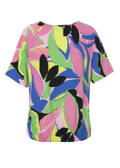 Sommerliches Print-Shirt mit Gummizug-Saum / 