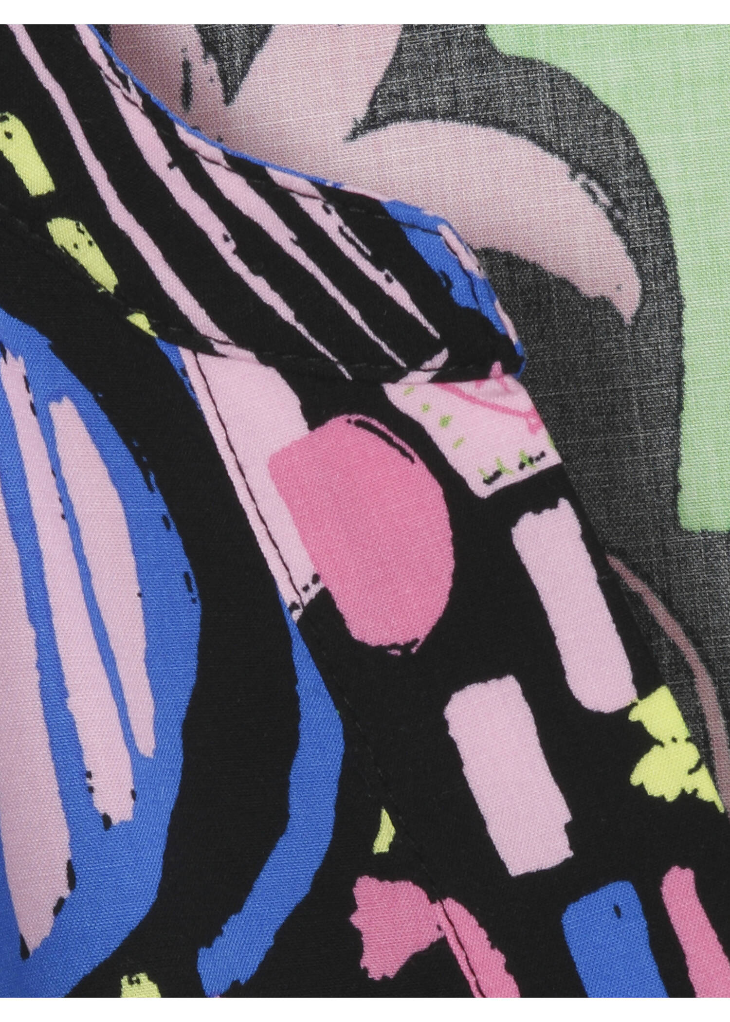 Lange Viskose Tunika mit buntem Sommer-Print /