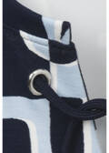 Bicolor Print Sweatshirt Eisblau - Marine / 