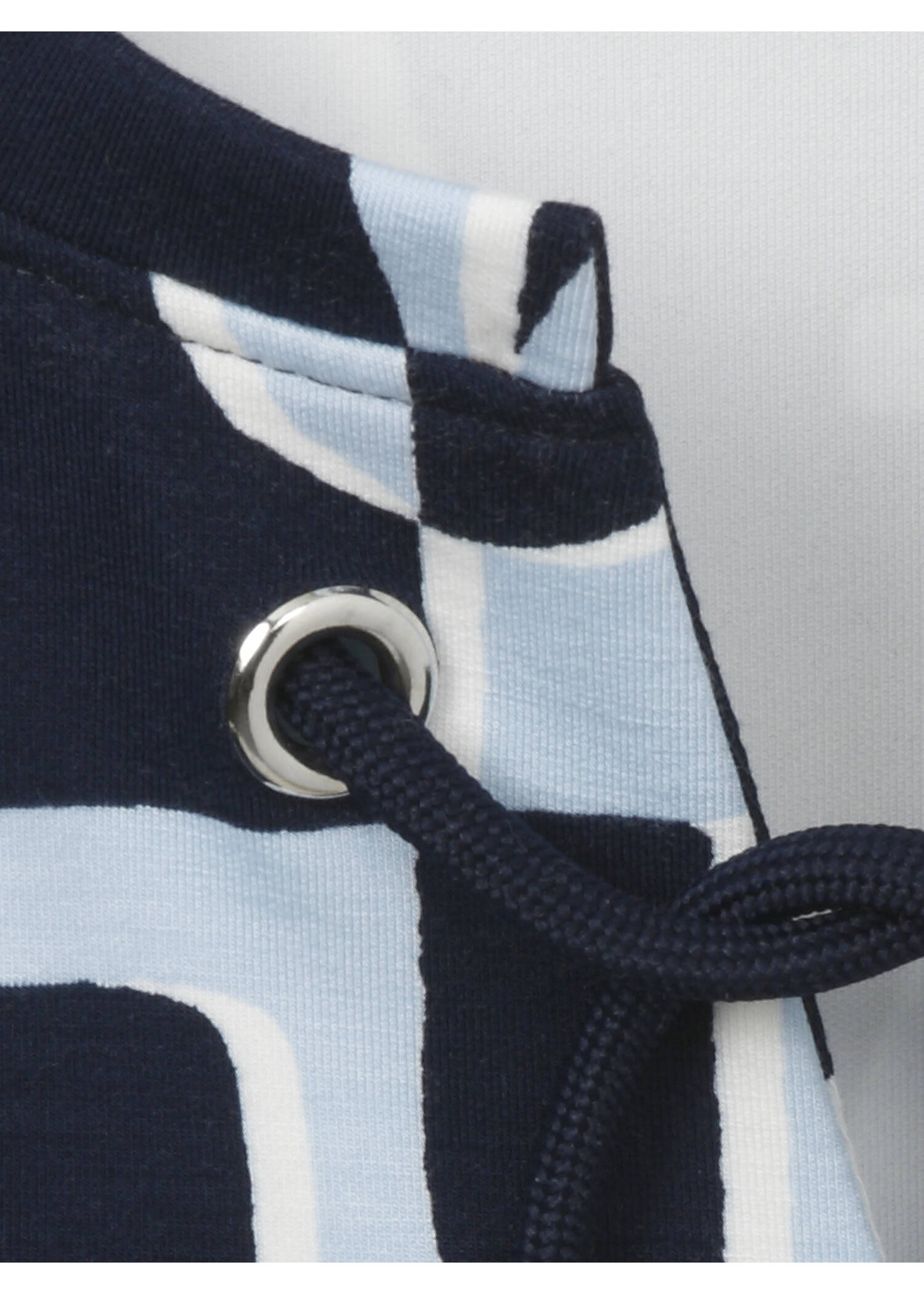 Bicolor Print Sweatshirt Eisblau - Marine /