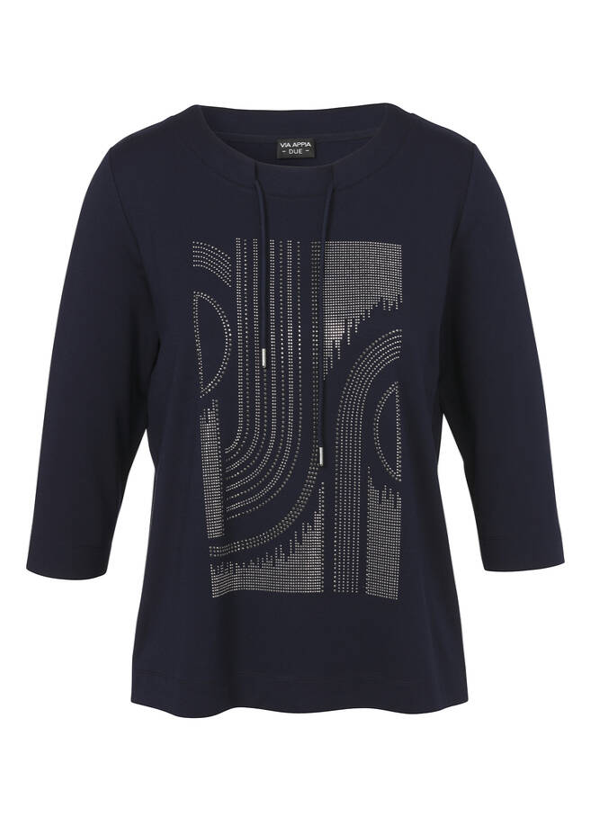 3/4 Arm Sweatshirt mit Front-Motiv / 