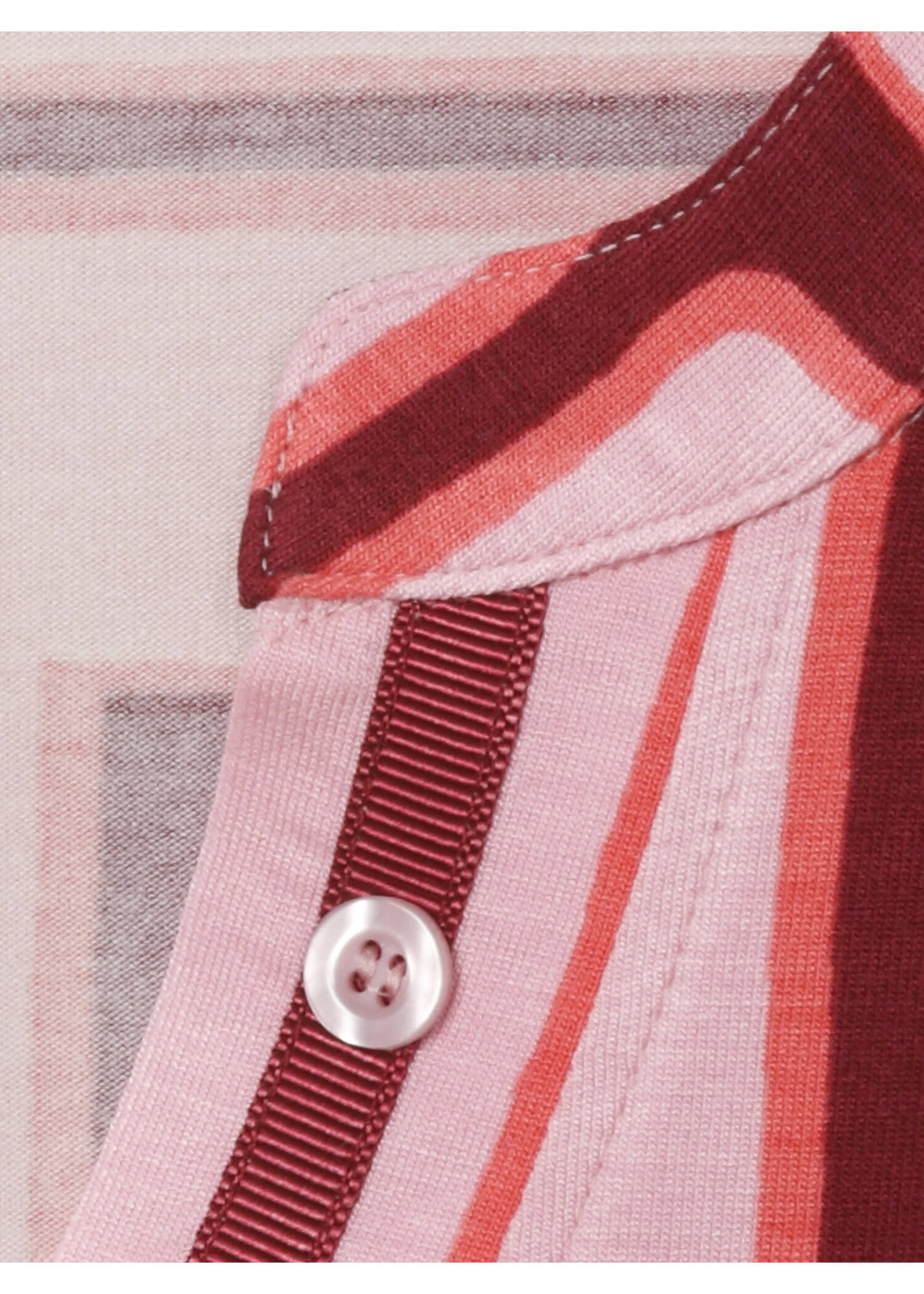 3/4-Arm Print-Shirt mit Gummizugsaum /