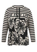 Bicolor Stehkragen-Sweatshirt / 