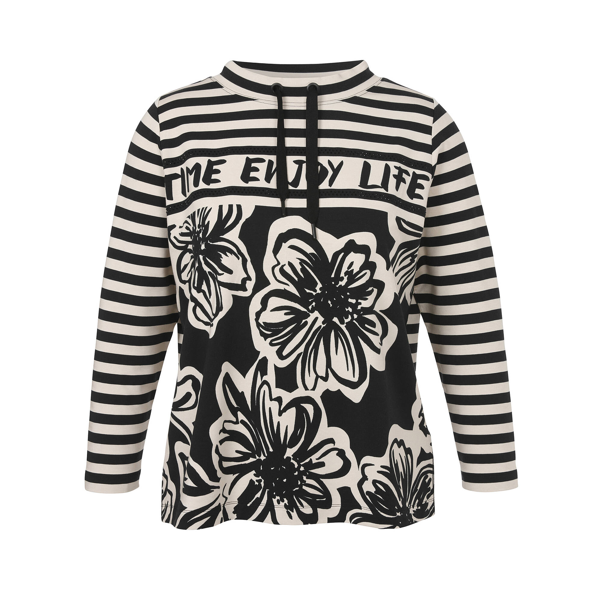 Bicolor Stehkragen-Sweatshirt Bicolor Stehkragen-Sweatshirt