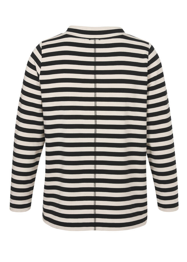 Bicolor Stehkragen-Sweatshirt / 