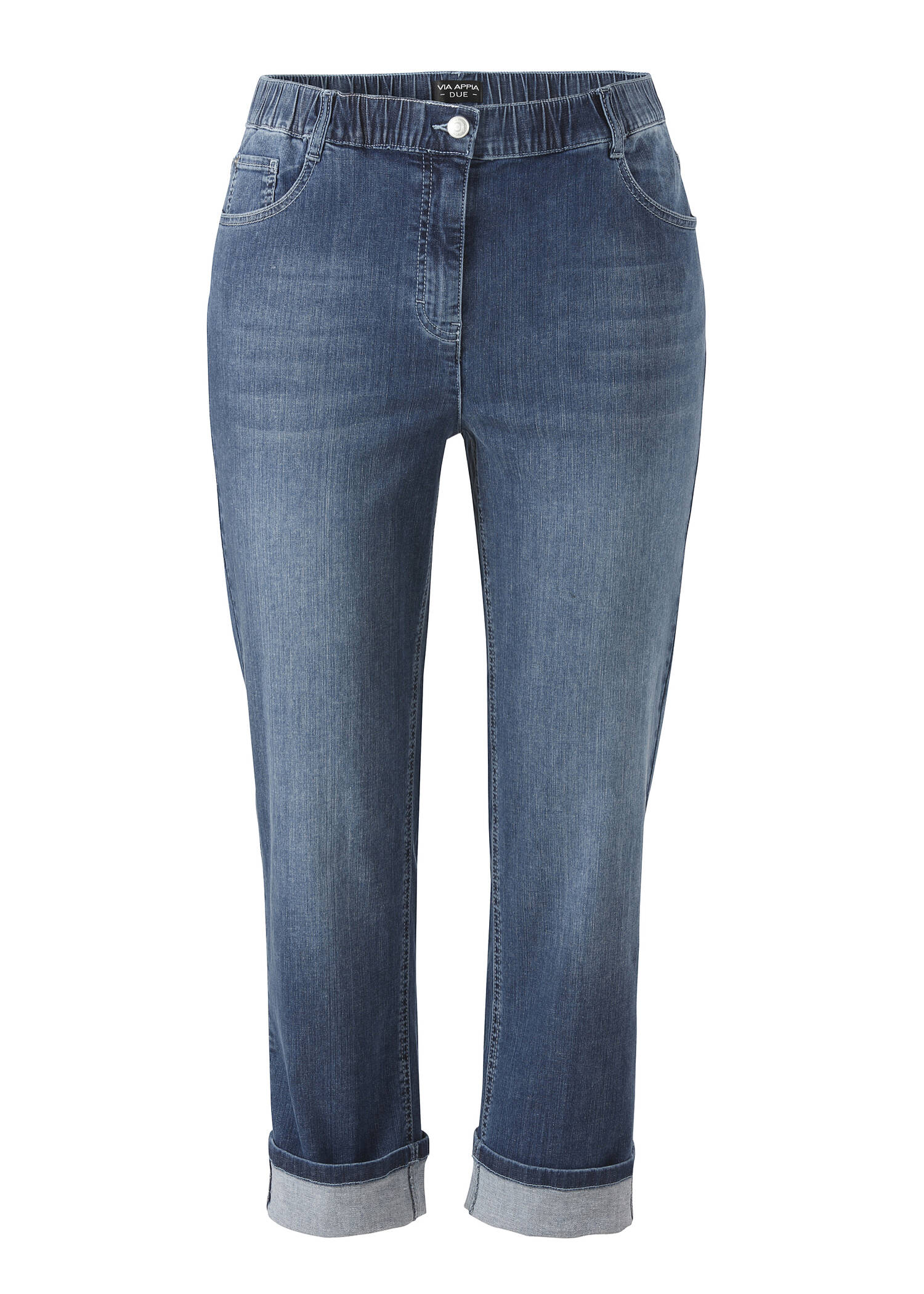 5-Pocket Power Stretch Jeans Medium Blue Used /