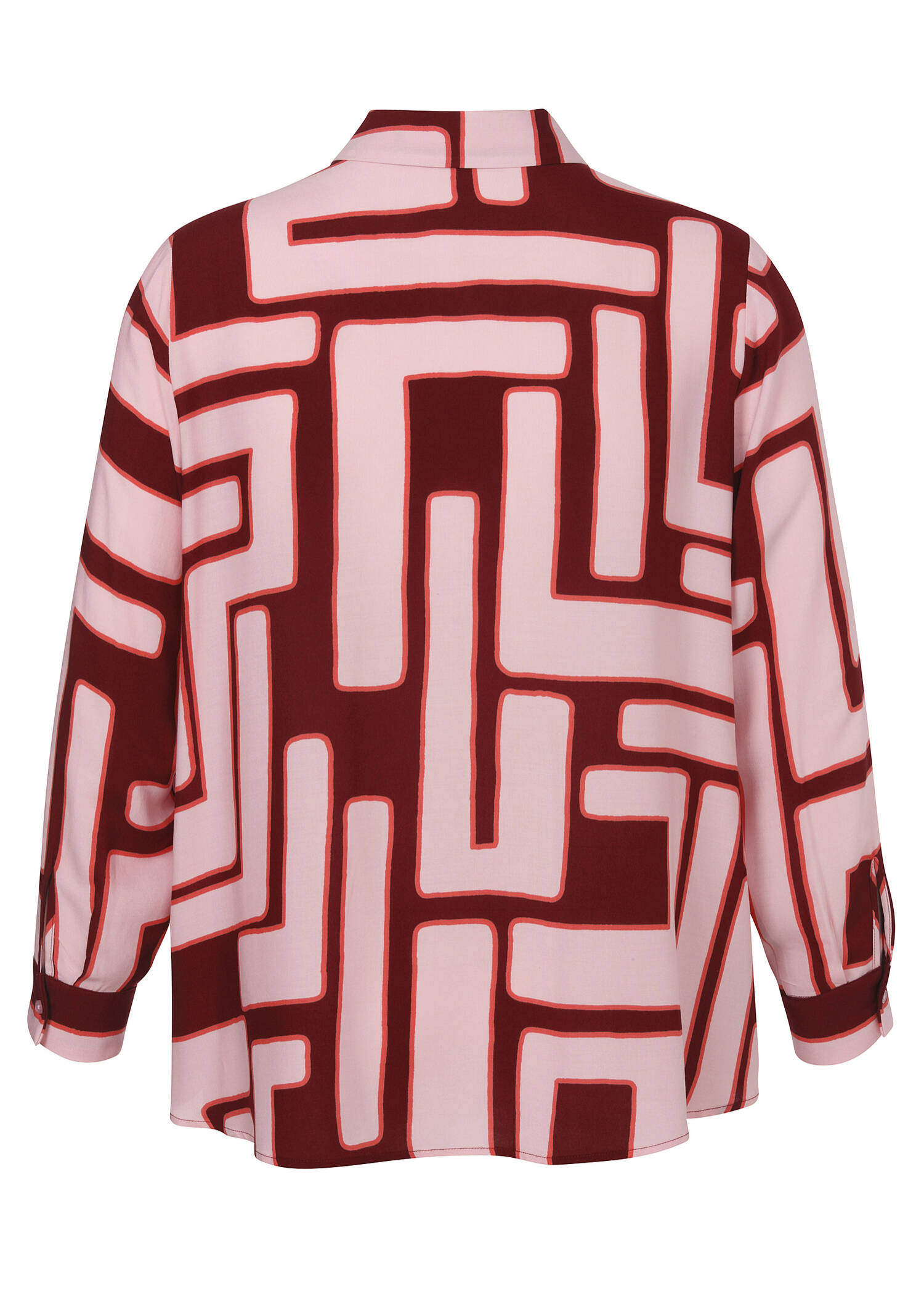 Fließende Viskose-Print-Bluse /