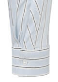 Edle Baumwoll-Stretch Bluse mit Streifen-Dessin / 
