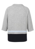 3/4- Arm Sweatshirt Sporty Deluxe Silber - Marine / 