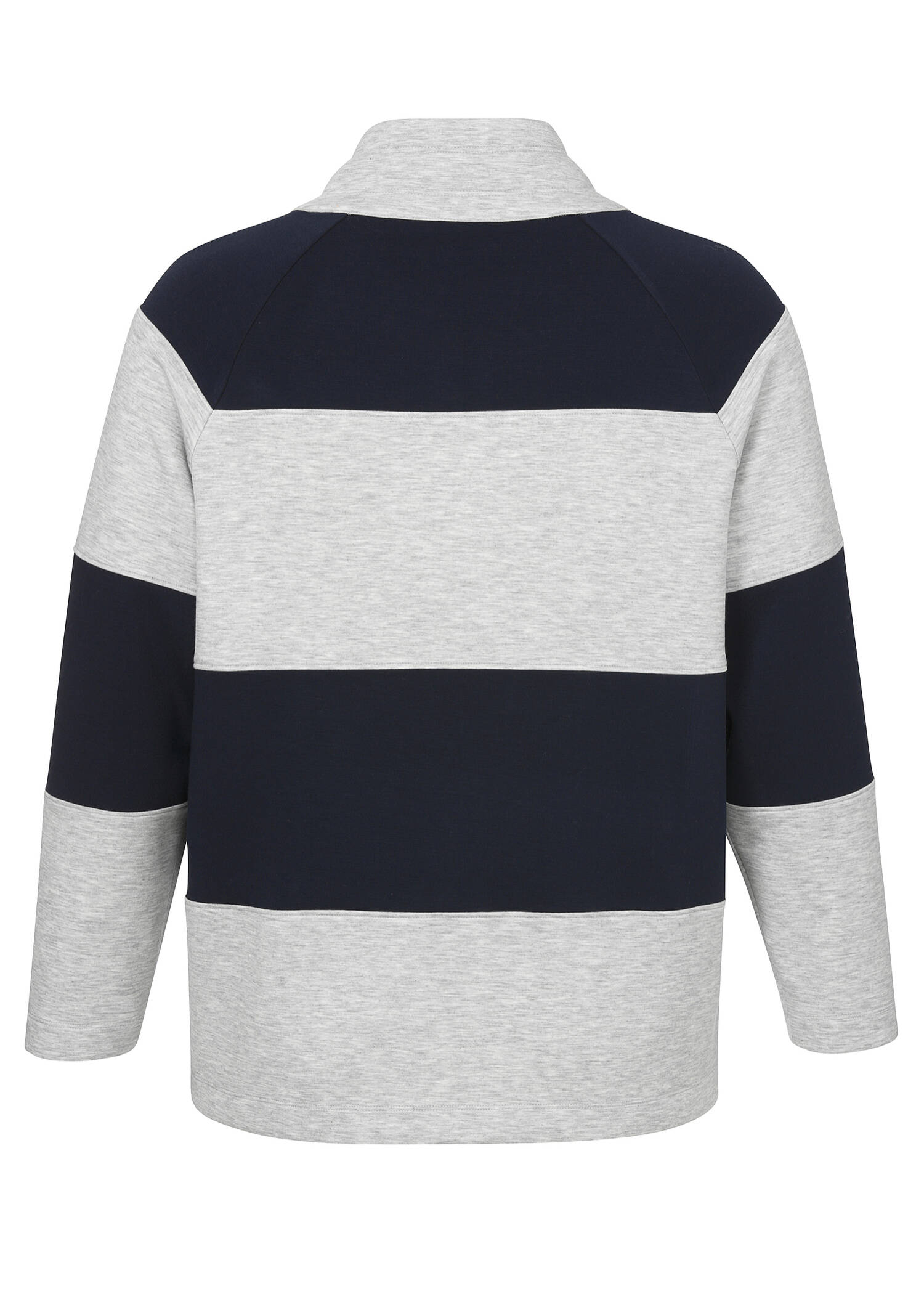 Sweatjacke mit Stehkragen Sporty Deluxe Silber - Marine /