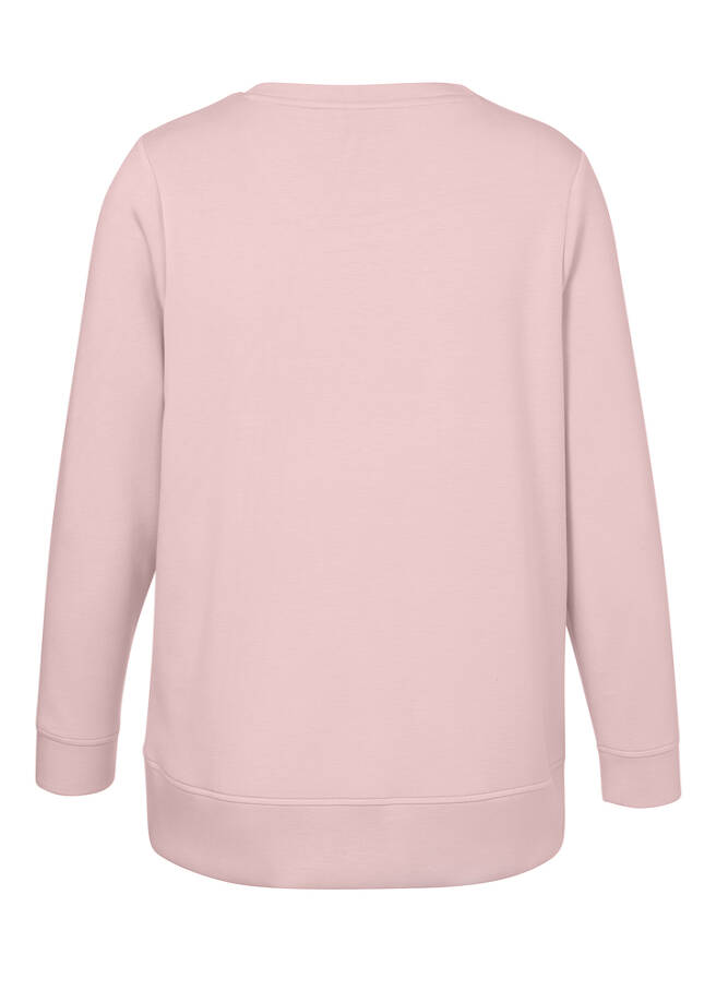 Softes Sweatshirt mit asymmetrischem Saum / 