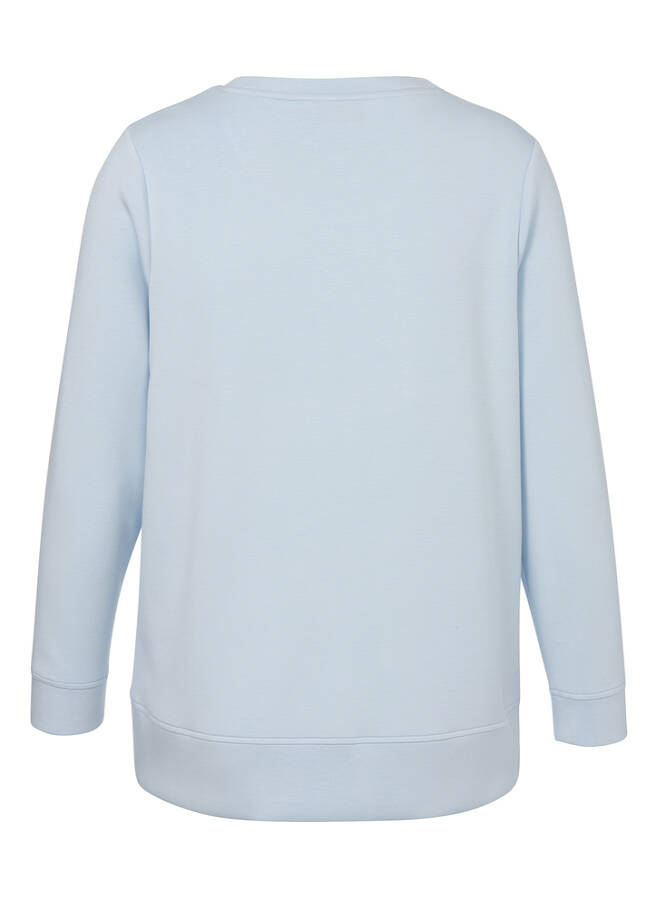 Softes Sweatshirt mit asymmetrischem Saum / 