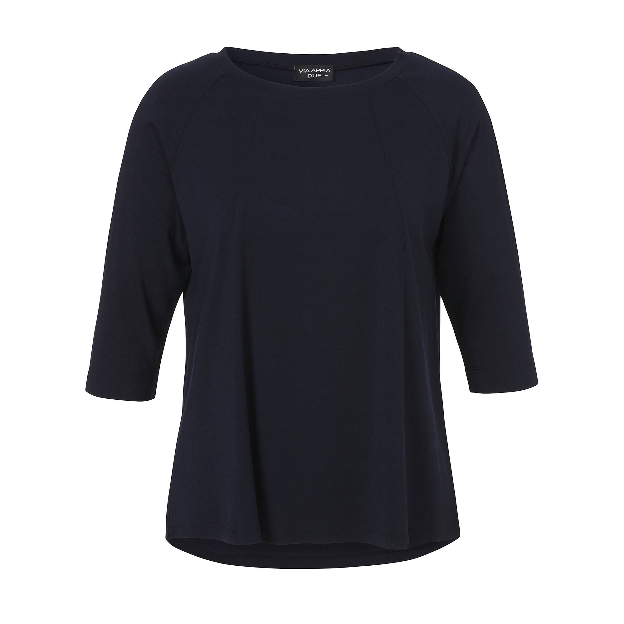 3/4-Arm Shirt Uni mit Ziernähten 3/4-Arm Shirt Uni mit Ziernähten