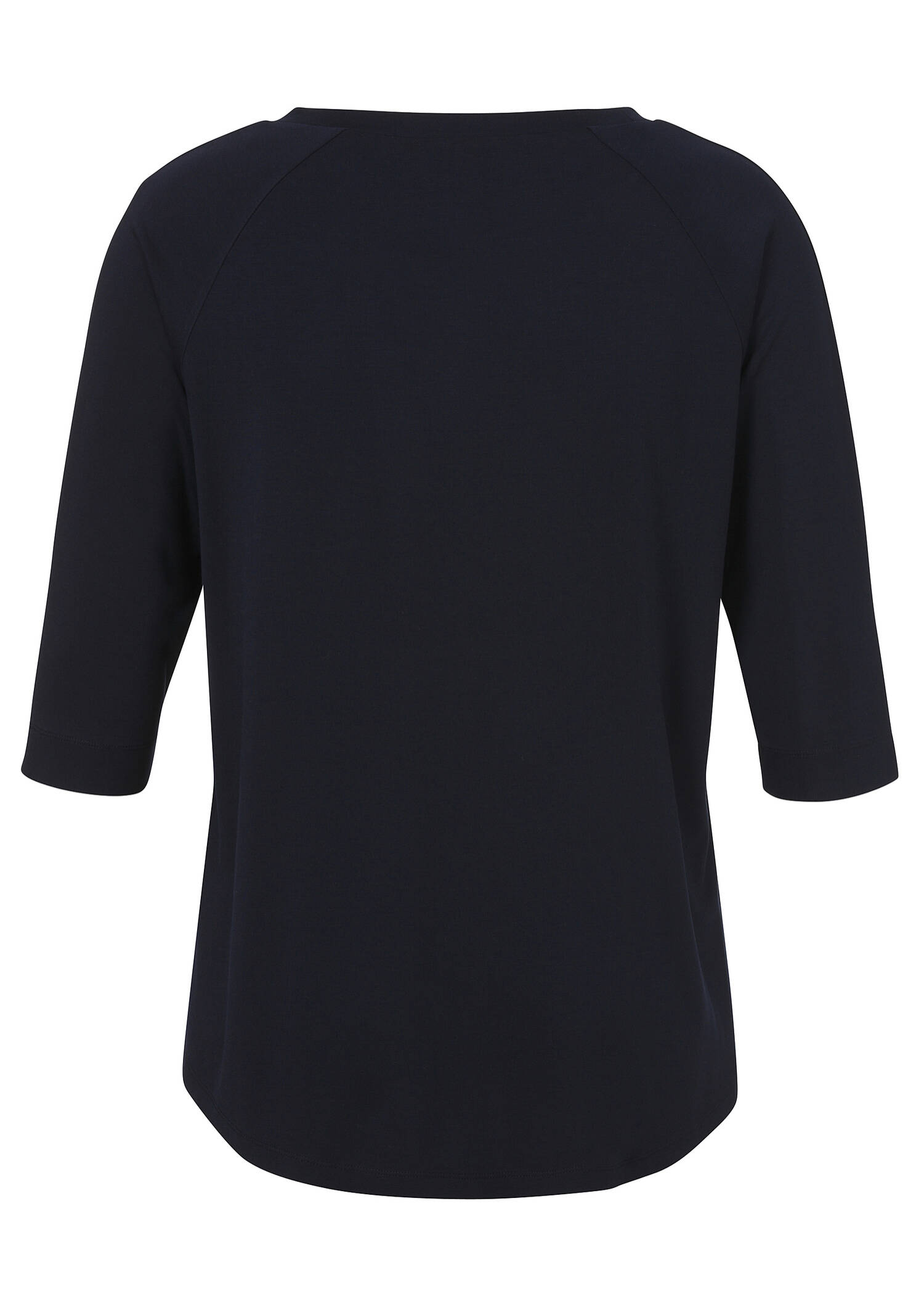 3/4-Arm Shirt Uni mit Ziernähten / 