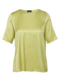 Halbarm-Blusen-Shirt matt glänzend / 