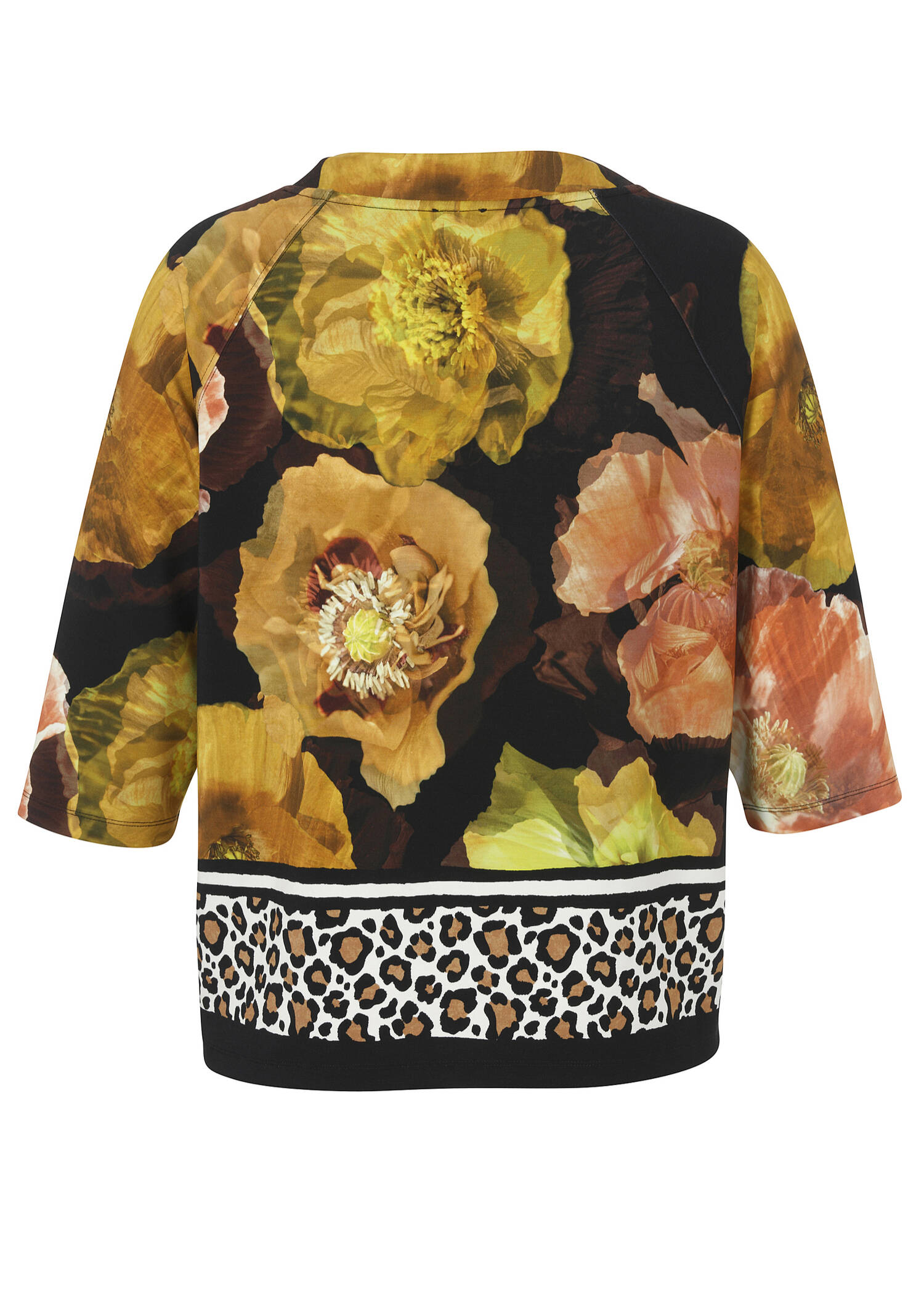 3/4-Arm Sweatshirt mit modischem Mustermix /