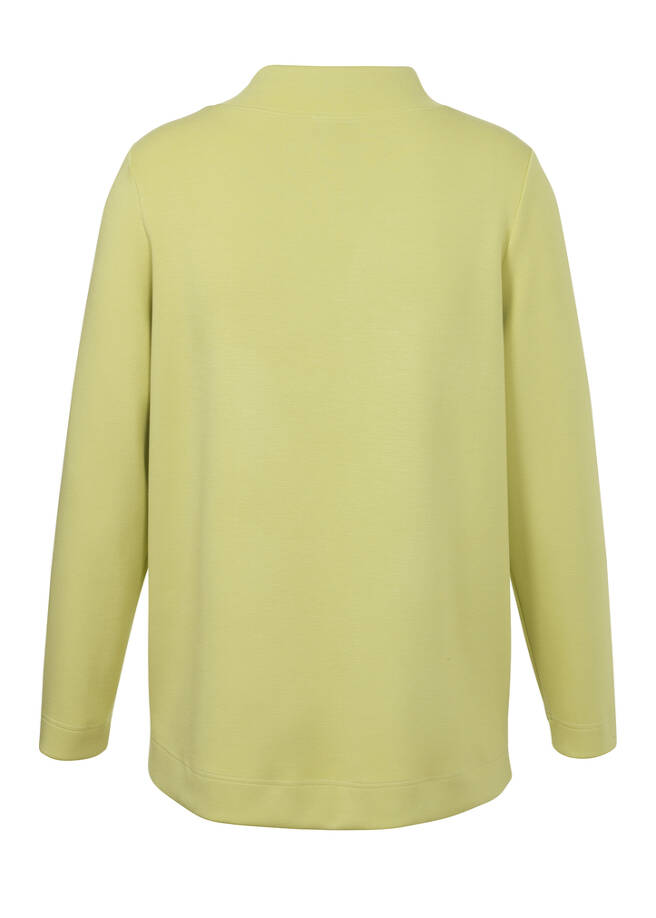 Limettengrünes Sweatshirt mit Front-Motiv / 