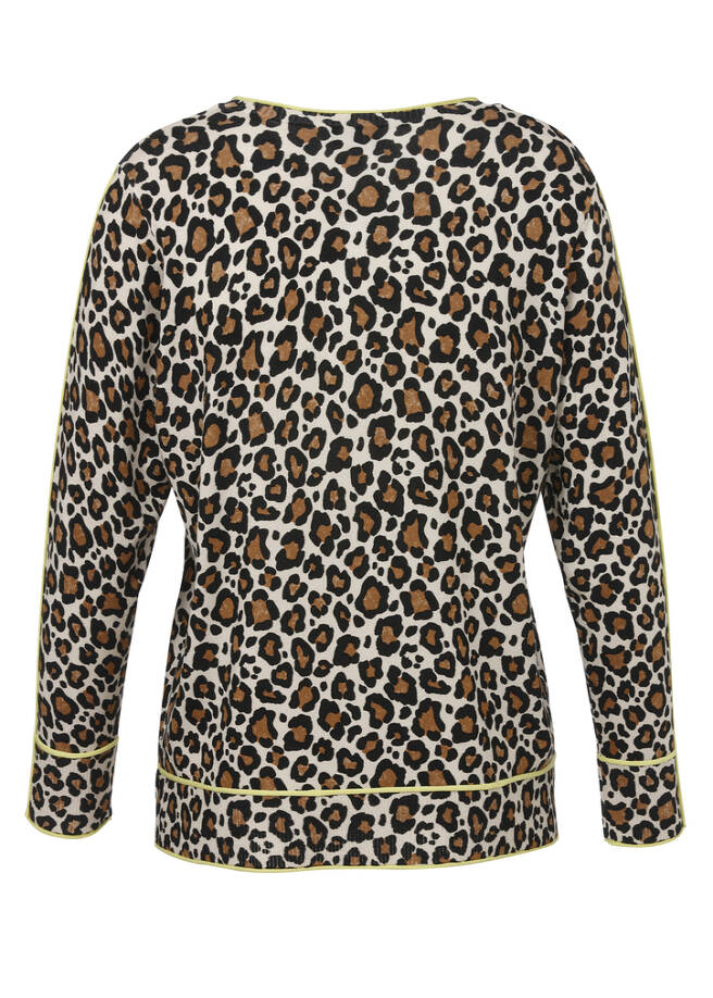 Edler Feinstrick-Pullover Leo-Print / 