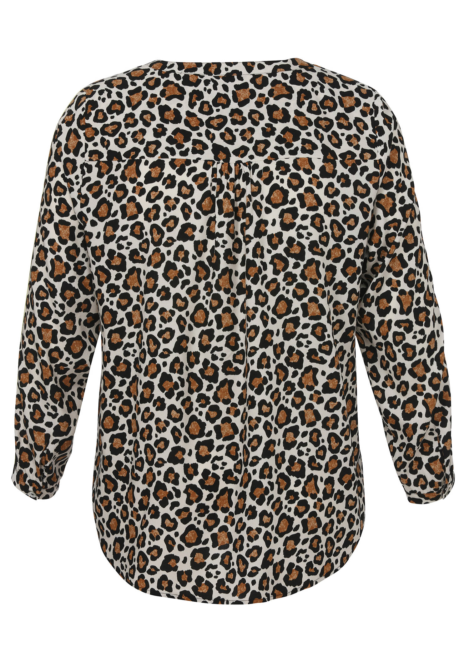 Edel fließende Viskose-Bluse Leo-Print /