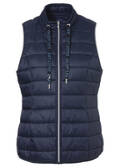 Wattierte Steppweste mit Zipper / 